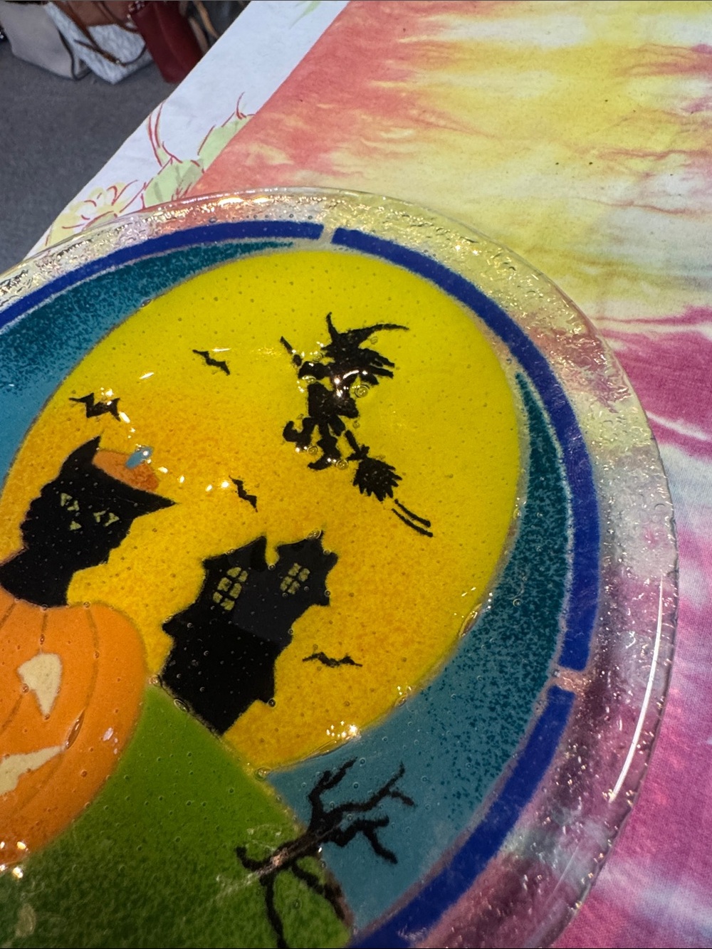 Peggy Kate Black Cat Halloween Decorative Plate - Picture 3 of 5